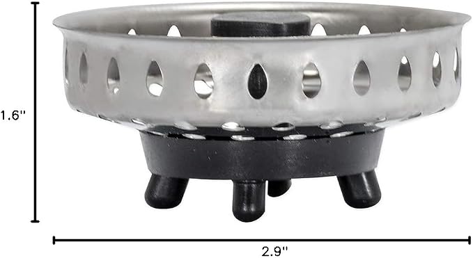 EZ-FLO Replacement Basket, Rubber Pronged Bottom, Stainless Steel, Fits 3-1/2 - Image 5