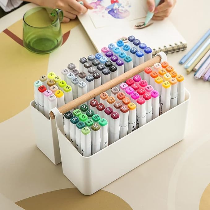 Large Portable Caddy Tote with Handle, Plastic Craft Storage Organizer Basket - Image 5