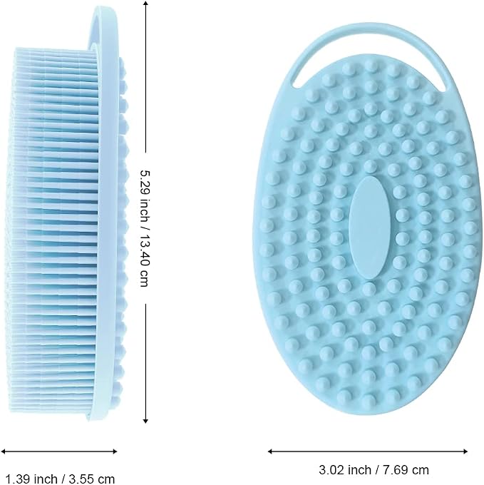 Soft Silicone Body Scrubber 2 PCS Silicone Body Shower, Silicone Loofah 2 in 1 - Image 5
