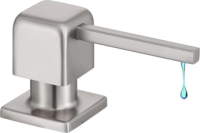 CREA Soap Dispenser for Kitchen Sink, Kitchen Soap Dispenser Brushed Nickel by CREA