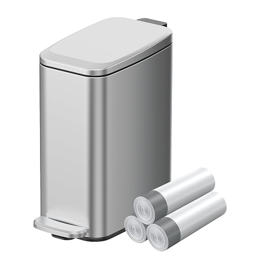 KUK Slim Bathroom Trash Can by KUK