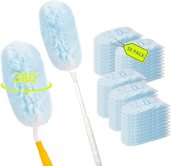 50PCS 360° Duster Refill Disposable Dusters Kit Compatible by FCR