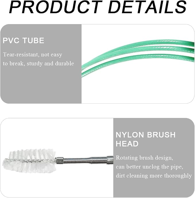Auto Sunroof Drain Cleaning Tool, 78 Inch Long Pipe Cleaning Brush Windshield - Image 3