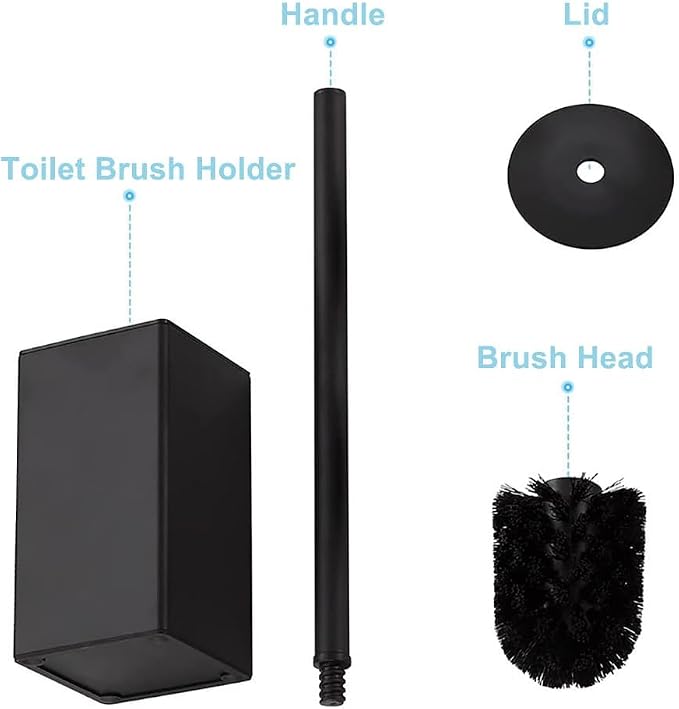 Toilet Brush and Holder Set Freestanding KWQKEM Modern Toilet Bowl Cleaners - Image 6
