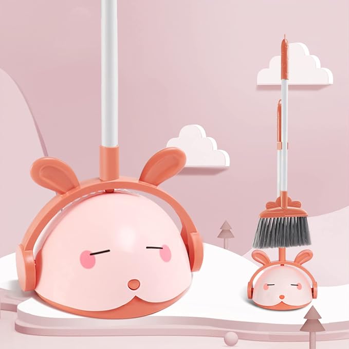 Kids Cleaning Toy Set, Mini Child Broom, Mop and Dustpan, Little Housekeeping - Image 3