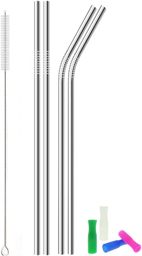 Metal Stainless Steel Straws by KEWLYSEU