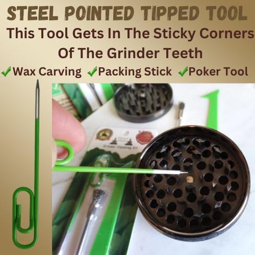 Grinder Cleaning Kit For Herbs Coffee Grinders Cigarette Rolling Papers Machine - Image 4