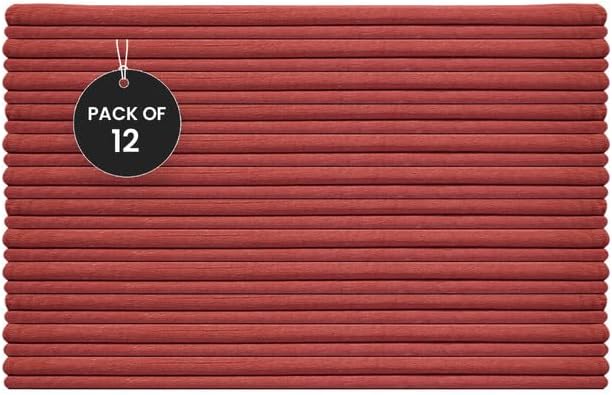 Auto Mechanic Shop Towels, 12 Pack Red by SupremePlus