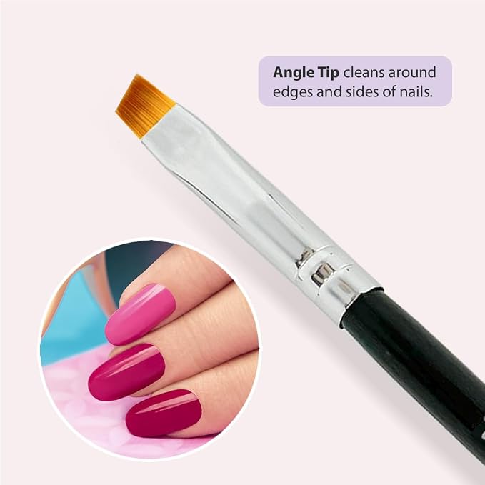 Winstonia Nail Art Brushes Set. Clean Up Brush Double Ended Tools Manicure - Image 3