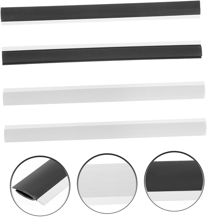 GLEAVI 4pcs Rubber Dustpan Lip Replacement Strips Flexible Rectangle Edge Seal - Image 9
