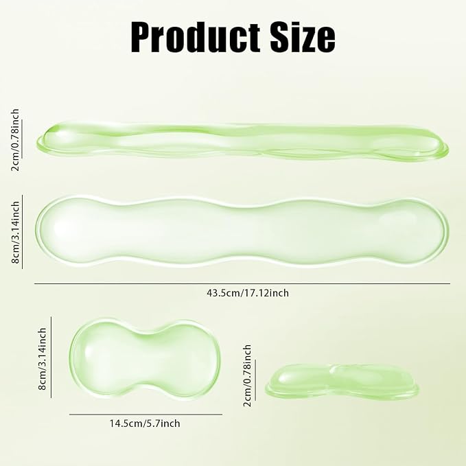 Ergonomic Gel Keyboard and Mouse Wrist Rest Set – 17.12inch Longer Wrist Rest - Image 2