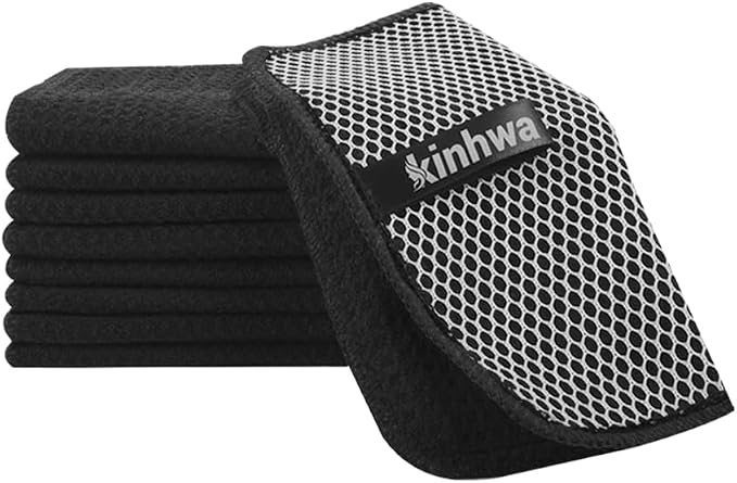 KinHwa Kitchen Washcloths for Dishes Absorbent Microfiber Dish Cloths Quick Dry by KinHwa