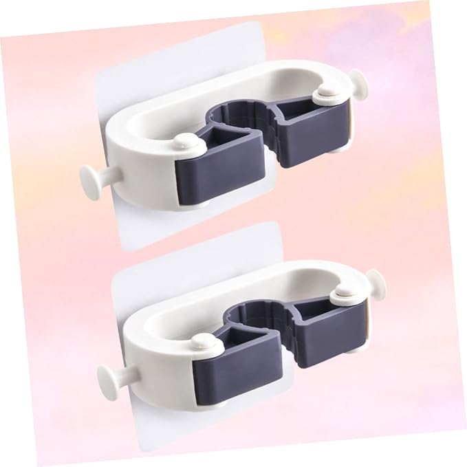 VOSAREA 2pcs Punch Mop Holder and Broom Organizer Wall Mounted Cleaning Tools - Image 5