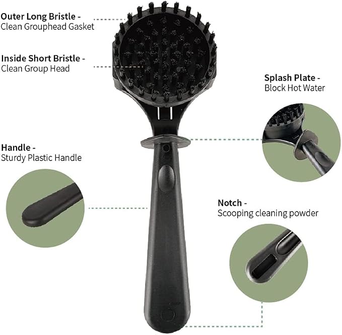 Espresso Coffee Machine Cleaning Brush Espresso Group Head Brush Detachable - Image 3