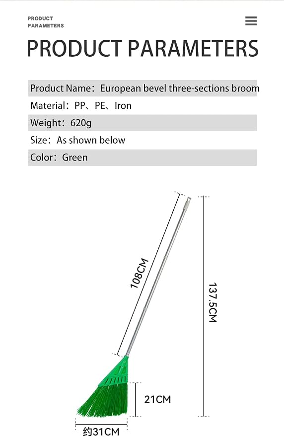 Courtyard Broom/Heavy-Duty Broom Long-Handled Commercial Broom Angle Broom - Image 2