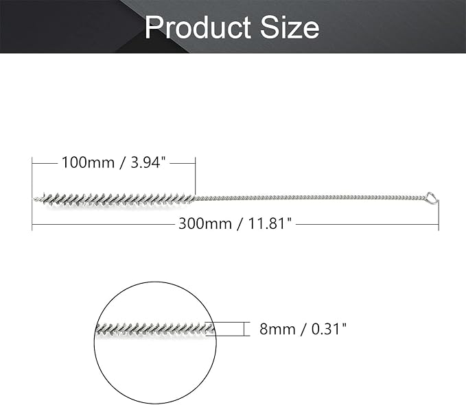 Utoolmart Steel Wire Tube Brush, Stainless Steel Spiral Power Bottle Cleaning - Image 9