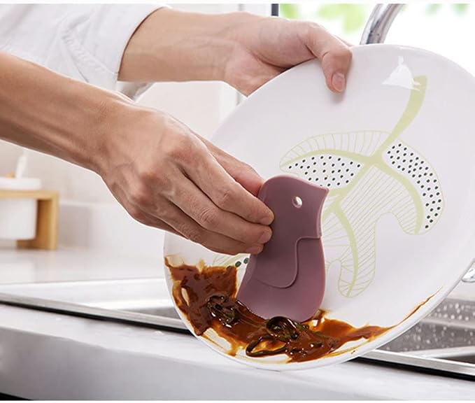 6 PACK Multifunctional Penguin Shape Silicone Scraper Soft Kitchen Cleaner - Image 4