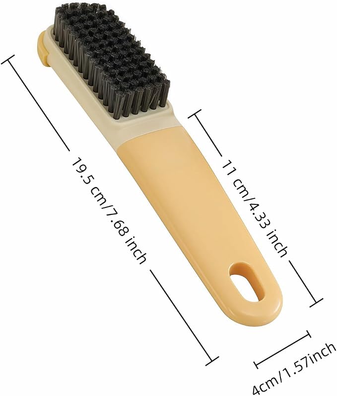 Ergonomic Clothes Soft Bristle Laundry Brush, Milk Yellow, ABS+PBT Material - Image 5