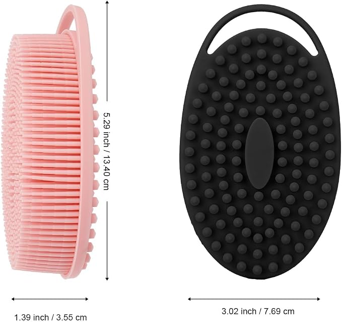 3 PCS Soft Silicone Body Scrubber, Silicone Body Shower, Silicone Loofah 2 in 4 - Image 4