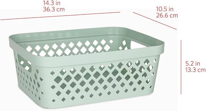 Glad Plastic Storage Basket Set, Value Pack of 6 | Open Storage Bins - Image 5