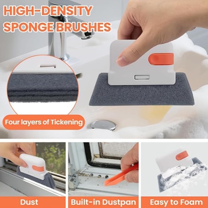 Window Cleaning Tool Set, 10 Pack Multi-Purpose Window Track Cleaner - Image 3