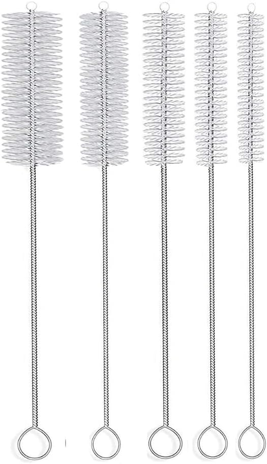 10" Tube Cleaning Brush Set, 5 Pack Large, Extra Long Nylon Straw Brushes - Image 4