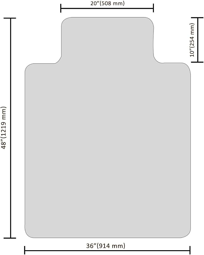 Office Chair Mat for Hardwood Floor, 48”x 36” Clear Floor Protector Mat for - Image 7