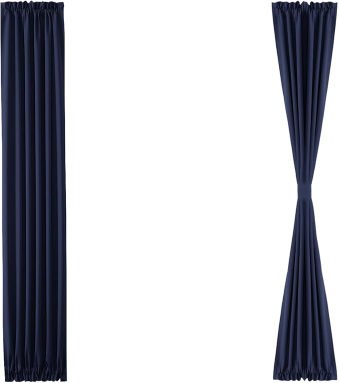 DWCN French Door Curtains – Rod Pocket Thermal Blackout Curtain - Image 6