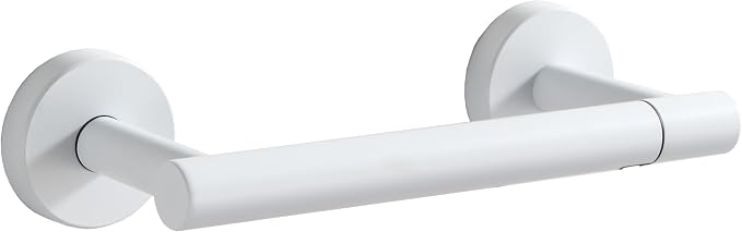BVL Toilet Paper Holder Matte White Wall Mount Stainless Steel 304 Large Mega by BVLBath