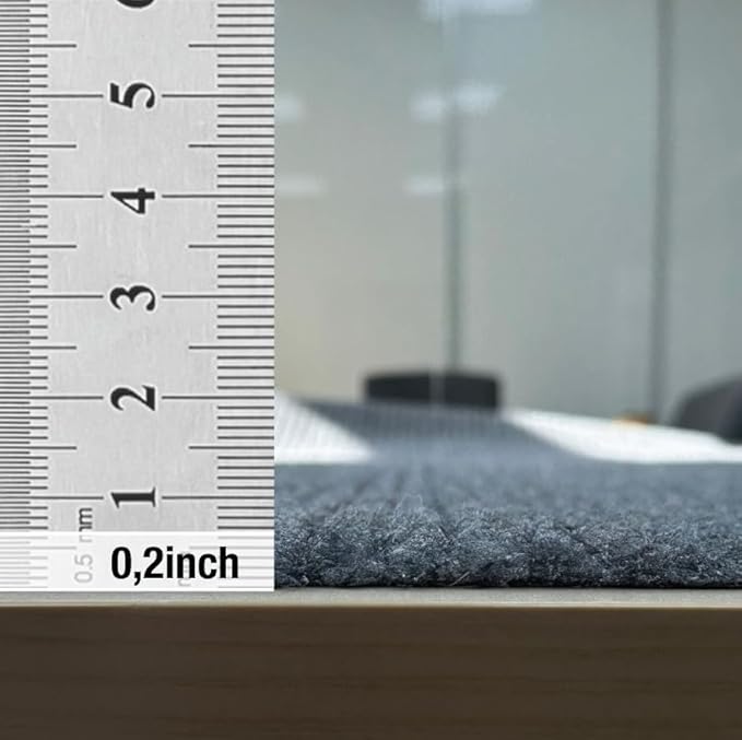sigun Modern Non-Slip Hallway Runner Rug – Washable, Stain-Resistant & Custom Size – Durable Indoor/Outdoor Carpet for Entryway, Kitchen, Porch, Balcony, Patio & Garage – High-Traf | Dark Gray - 4 x 6