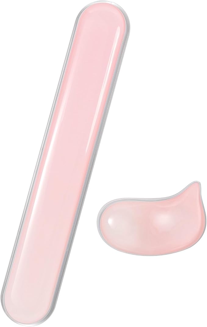 Gel Keyboard and Mouse Wrist Rest Set –Pink Clear Wrist Rest by Sumgsn
