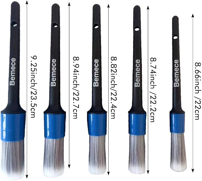 5pcs Different Size Car Detailing Brushes, Soft Non-Scratch Car Interior - Image 8