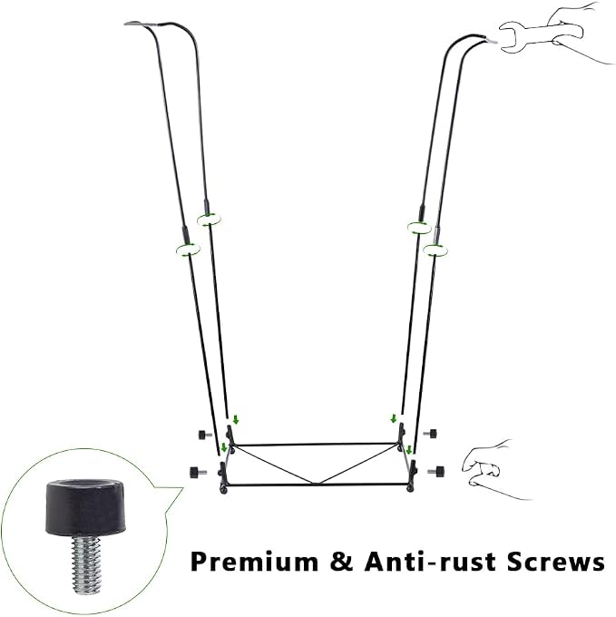 Trash Bag Holder, Metal Garbage Bag Holder, 30-45 Gallon Portable Trash Bag - Image 5