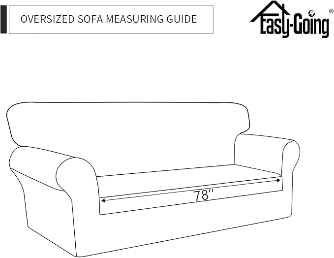 Easy-Going Sofa Slipcover Waterproof Oversized Couch Cover Non-Slip Sofa Cover for 3 Cushion Couch Washable Furniture Protector for Pets Kids Children Dog (Oversized Sofa, White)