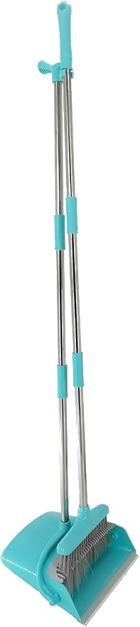 Extendable Long Handle Broom and Dustpan Set, Stainless Lightweight Upright - Image 3