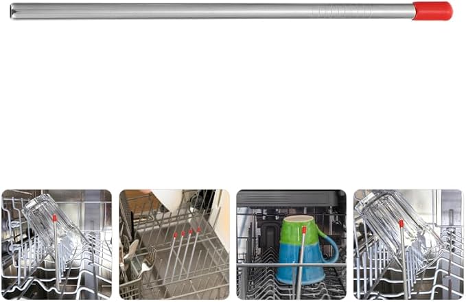 Unomor 6Pcs Stainless Steel Dishwasher Insert Draining Sticks Bottle Holder Rods - Image 5