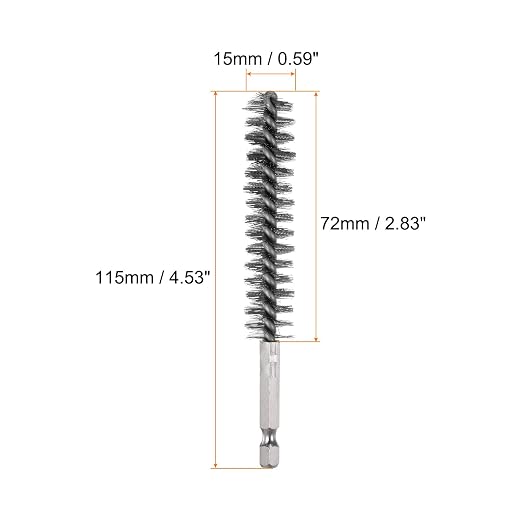 HARFINGTON 2pcs Stainless Steel Bore Brush 15mm Dia Cleaning Wire Brush - Image 2