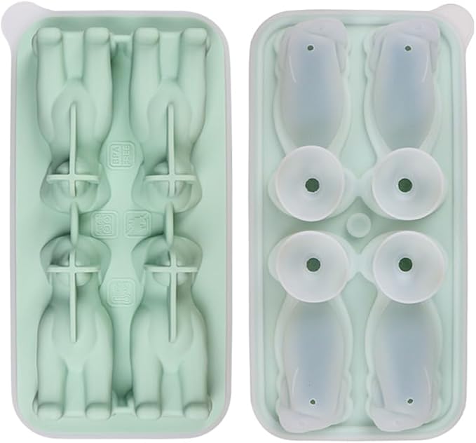 Cute 3D Labrador Dog Silicone Ice Cube Tray Mold Cartoon Animal Ice Box BPA-Free by UIVXXUD