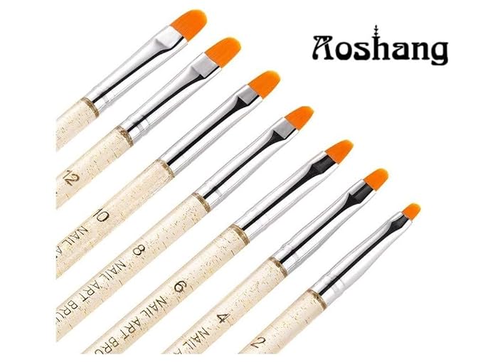 7Pcs Uv Gel Nail Brush, Poly Extension Gel Brush, Nail Art Tips Builder - Image 2
