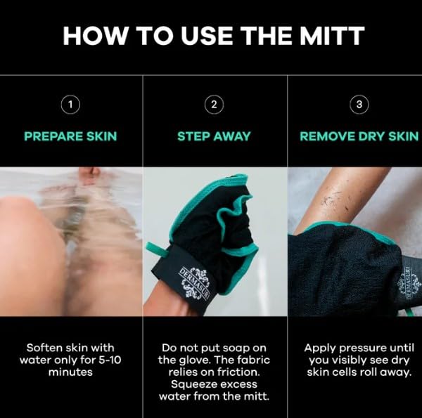 Dermasuri - Deep Exfoliating Glove - Polishing Mitt Body Scrubber - Korean Skin - Image 4