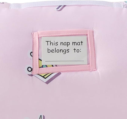 beeweed Toddler Nap Mat, Rollup Design Kid Sleeping Mat with Removable Pillow & Minky Blanket, Toddler Sleeping Bag for Daycare Preschool Travel Camping