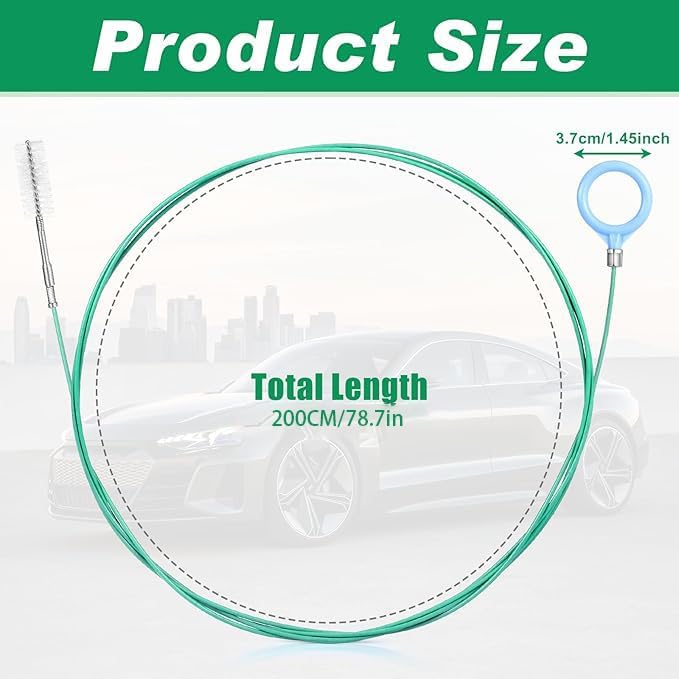 Car sunroof Drain Cleaning Tool, 78 inch Long car Pipe Cleaner, Flexible Pipe - Image 2