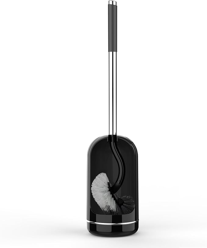 SetSail Toilet Brush and Holder Set, Compact Size Curved Toilet Bowl Brush by SetSail
