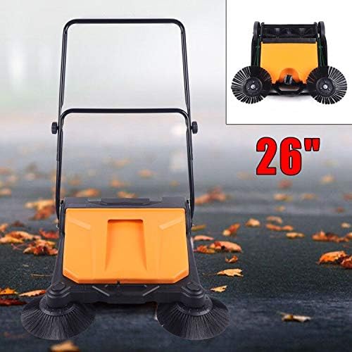 26" Walk-Behind Hand Push Floor Sweeper, Industrial Walk-Behind Floor Board - Image 2