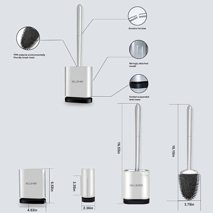 Sellemer Toilet Brush and Holder Set - Image 6