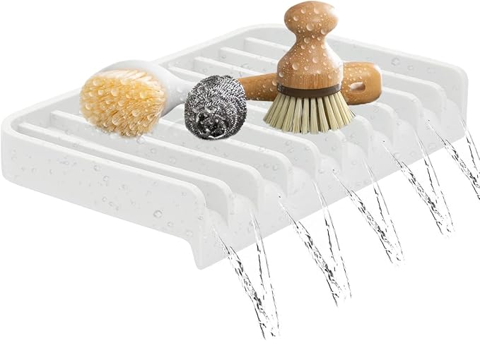 Effilogic Silicone Sponge Holder – Self-Draining Kitchen Sink Organizer by EFFILOGIC