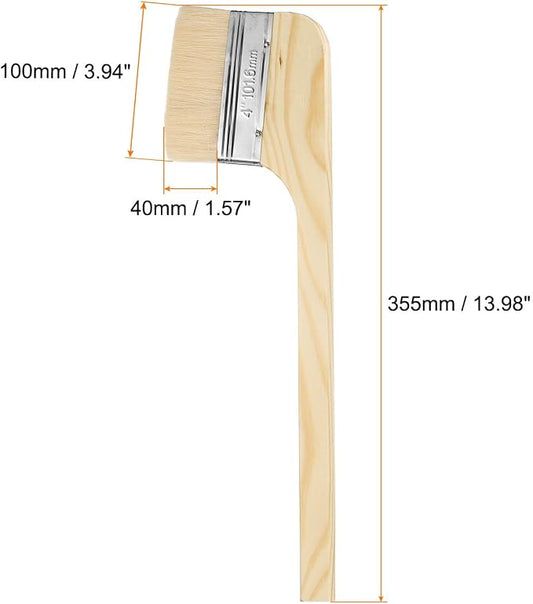 HARFINGTON Paint Brush 2Pcs 4" Brush Width Soft Wool Variety Angled Bend - Image 2