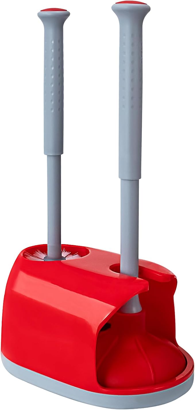 Toilet Plunger and Brush Set for Bathroom Cleaning by Makelifeeasier