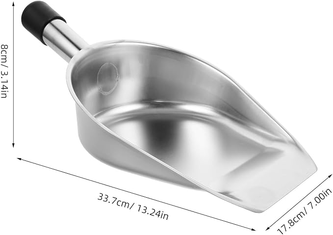 Milisten Small Stainless Steel Handheld Dustpan Shovel, Thickened Metal - Image 2