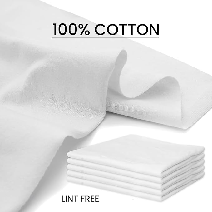 24 Pack New Lint Free Rags, 100% Cotton Cloth - Image 2